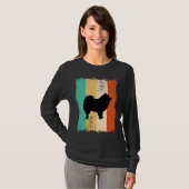 ヴィンテージレトロポメラニア犬 Tシャツ (正面フル)