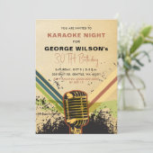 ヴィンテージレトロマイク大人カラオケパーティー 招待状 (スタンド正面)