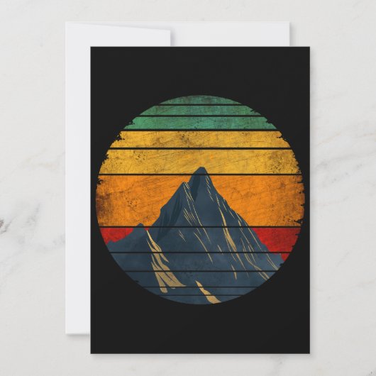 ヴィンテージレトロマウンテン登山ハイキングマウンテン 招待状 (正面)