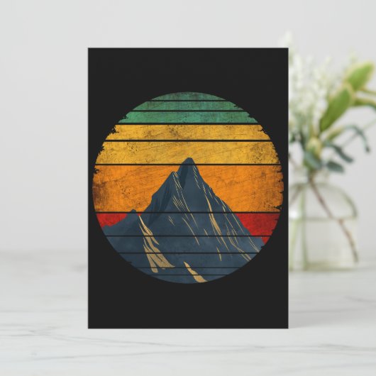 ヴィンテージレトロマウンテン登山ハイキングマウンテン 招待状 (スタンド正面)