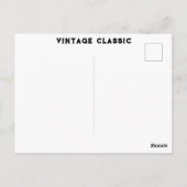 ヴィンテージレトロマッスルカーローライダークールクラシック ポストカード (裏面)