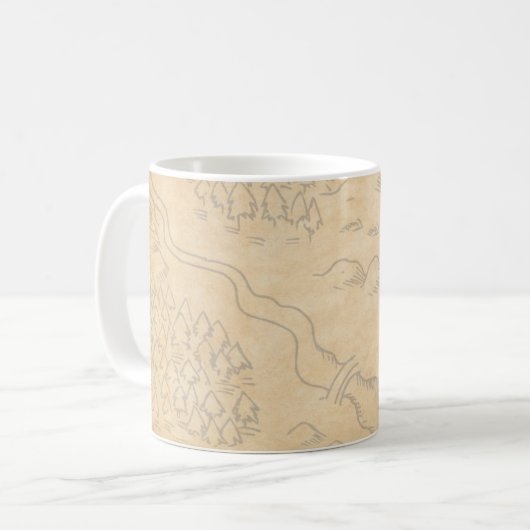 ヴィンテージレトロマップコーヒーマグ、ヴィンテージファンタジーマグ コーヒーマグカップ (正面左)