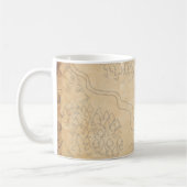 ヴィンテージレトロマップコーヒーマグ、ヴィンテージファンタジーマグ コーヒーマグカップ (左)