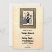 ヴィンテージレトロミッドセンチュリーオールドシックブライダルシャワー 招待状 (正面)