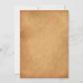 ヴィンテージレトロミッドセンチュリークラシックブライダルシャワー 招待状 (裏面)