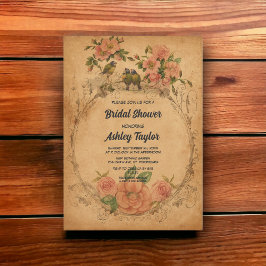 ヴィンテージレトロミッドセンチュリークラシックブライダルシャワー 招待状