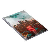 ヴィンテージレトロミネアポリスミネソタトラベルスカイライン ノートブック (右側)