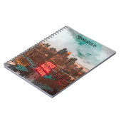 ヴィンテージレトロミネアポリスミネソタトラベルスカイライン ノートブック (左側)