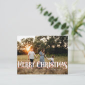 ヴィンテージレトロメリークリスマスデザイン ポストカード (スタンド正面)