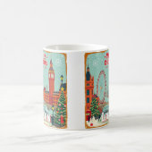 ヴィンテージレトロメリークリスマスロンドン コーヒーマグカップ (中央)