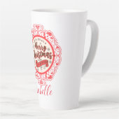 ヴィンテージレトロメリークリスマス カフェラテマグ (右アングル)