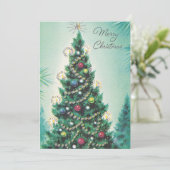 ヴィンテージレトロメリークリスマス シーズンカード (スタンド正面)