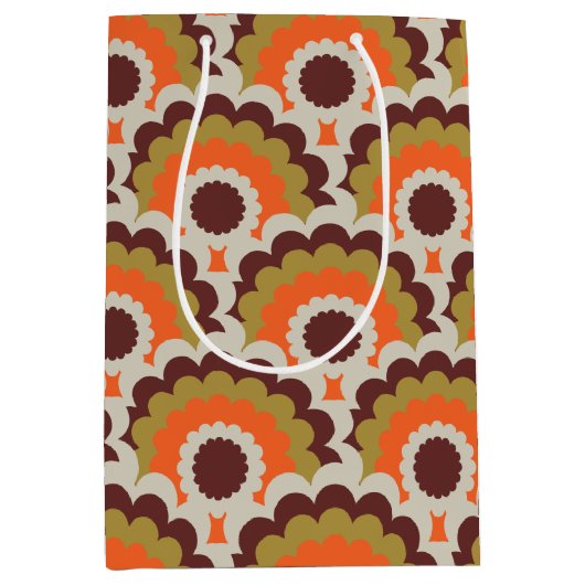 ヴィンテージレトロモダンおよび60年代70年代抱き枕 ミディアムペーパーバッグ (正面)