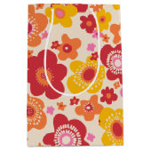 ヴィンテージレトロモダンおよび60年代70年代抱き枕 ミディアムペーパーバッグ (正面)