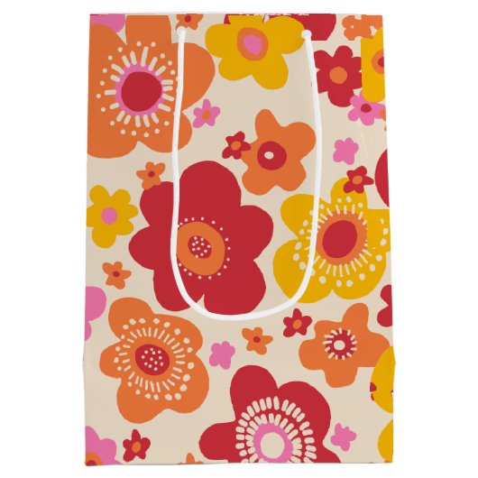 ヴィンテージレトロモダンおよび60年代70年代抱き枕 ミディアムペーパーバッグ (裏面)