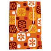 ヴィンテージレトロモダンと60年代70年代抱き枕tiki ミディアムペーパーバッグ (正面)