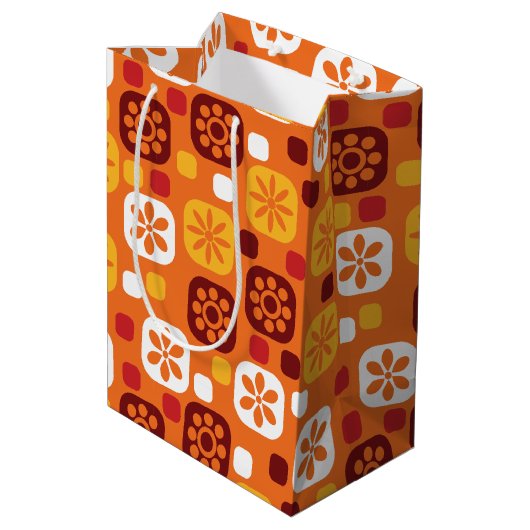 ヴィンテージレトロモダンと60年代70年代抱き枕tiki ミディアムペーパーバッグ (裏面アングル)