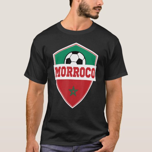 ヴィンテージレトロモロカンサッカーモロコ国旗 Tシャツ (正面)