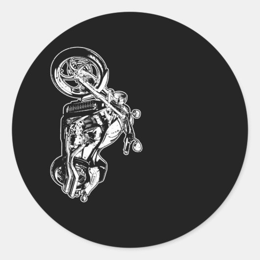 ヴィンテージレトロモーターサイクルバイクもしくは自転車に乗る人スポーツモータースポー ラウンドシール (正面)