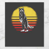 ヴィンテージレトロラクーン ワインラベル (シングルラベル)