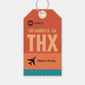 ヴィンテージレトロラゲッジタグ誕生日パーティー ギフトタグ (正面)