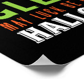 ヴィンテージレトロラックハロウィーン引用文と詩 ポスター (角)