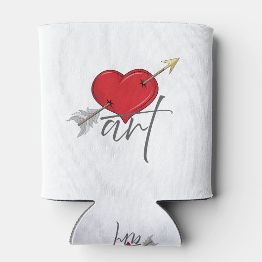 ヴィンテージレトロラブアートキューピッドハート 缶クーラー (裏面)