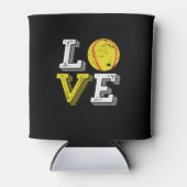 ヴィンテージレトロラブソフトボールスポーツチーム&コーチ 缶クーラー (正面)