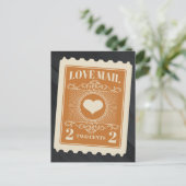 ヴィンテージレトロラブメールバレンタインデー ポストカード (スタンド正面)