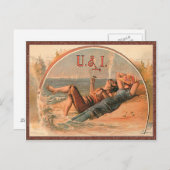 ヴィンテージレトロラブユー&アイポストカード ポストカード (正面/裏面)