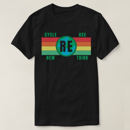 ヴィンテージレトロリサイクル再利用更新再考 Tシャツ (デザイン正面)