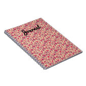 ヴィンテージレトロリトルピンク花雑誌 ノートブック (右側)