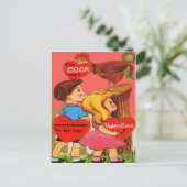 ヴィンテージレトロルースターバレンタインカード シーズンポストカード (スタンド正面)