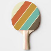ヴィンテージレトロレインボーはっきりしたストライプの 卓球ラケット (裏面)