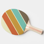 ヴィンテージレトロレインボーはっきりしたストライプの 卓球ラケット (横)