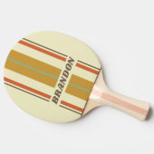 ヴィンテージレトロレインボーストライプボード名 卓球ラケット (横)