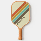 ヴィンテージレトロレインボー（名前あり） ピックルボールラケット (裏面)