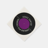 ヴィンテージレトロレコードパーソナライズされたパーティー スタンダードカクテルナプキン (角)