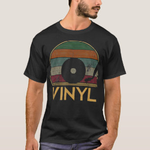 ヴィンテージレトロレコード・プレーヤーのアナログLP音楽 Tシャツ