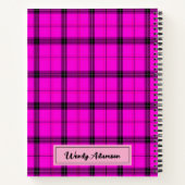 ヴィンテージレトロレシピブック。 | ピンクギンガムプレイド ノートブック (裏面)