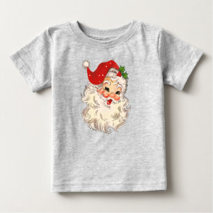 ヴィンテージレトロレッドサンユニセックスタベビーTシャツ ベビーTシャツ