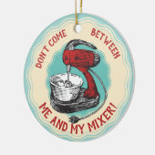 ヴィンテージレトロレッドスタンドミキサーベーキングパティシエ セラミックオーナメント (左)