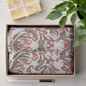 ヴィンテージレトロレッドチューペクリームミッドセンチュリーパターン 薄葉紙 (ギフト)