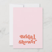 ヴィンテージレトロレッドピンクブライダルシャワー 招待状 (裏面)