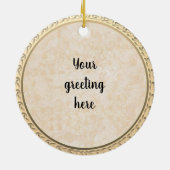 ヴィンテージレトロレッドローズクリスマスセラミックオーナメント セラミックオーナメント (裏面)