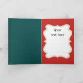 ヴィンテージレトロレディーホリデークリスマスカード シーズンカード (内部)