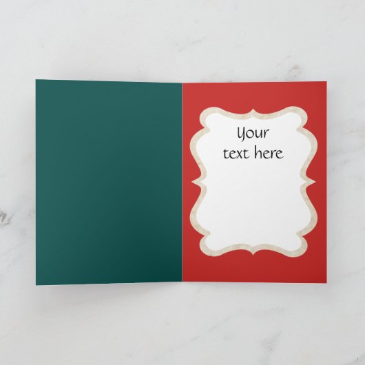 ヴィンテージレトロレディーホリデークリスマスカード シーズンカード (内部)