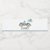 ヴィンテージレトロレーシングカーのウォーターボトルラベル ペットボトルラベル (シングルラベル)