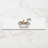 ヴィンテージレトロレーシングカーのウォーターボトルラベル ペットボトルラベル (シングルラベル)