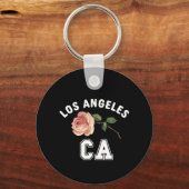 ヴィンテージレトロロサンゼルスカリフォルニアシティフローラ キーホルダー (正面)